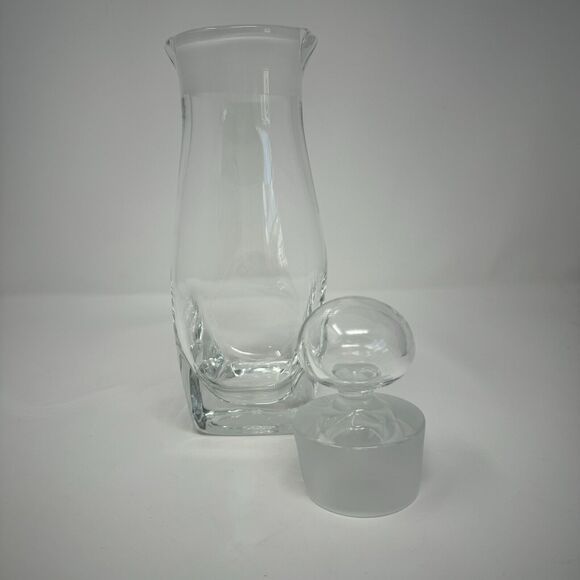 Vintage Art Glass Decanter by Jacob E. Bang for Holmegaard, Denmark Double Spout - Picture 4 of 4